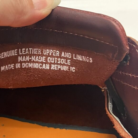 TIMBERLAND MENS CLASSIC 2 EYE ROOT BEER SHOE BROWN FULL GRAIN BOAT SHOE SZ 15 M main image 8